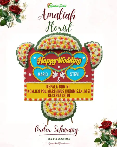 Papan Bunga Pernikahan Banjer